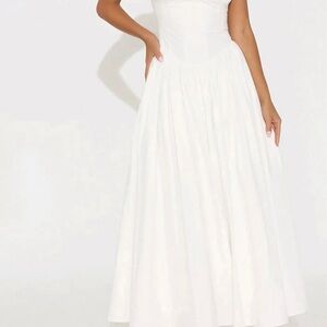 Fashion Nova White Maxi Dress